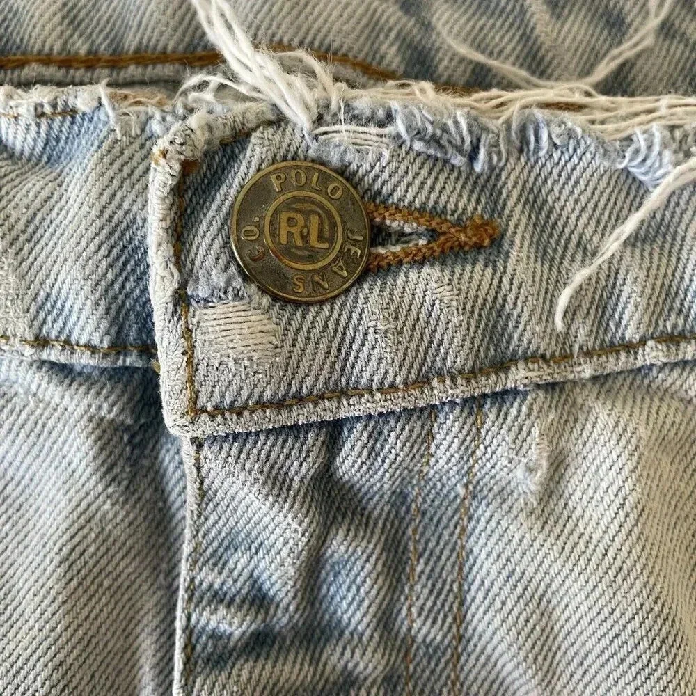 Vintage Ralph Lauren Polo Jeans Co Wide Leg Y2K Skate Destroyed 36x26 Loose Fit